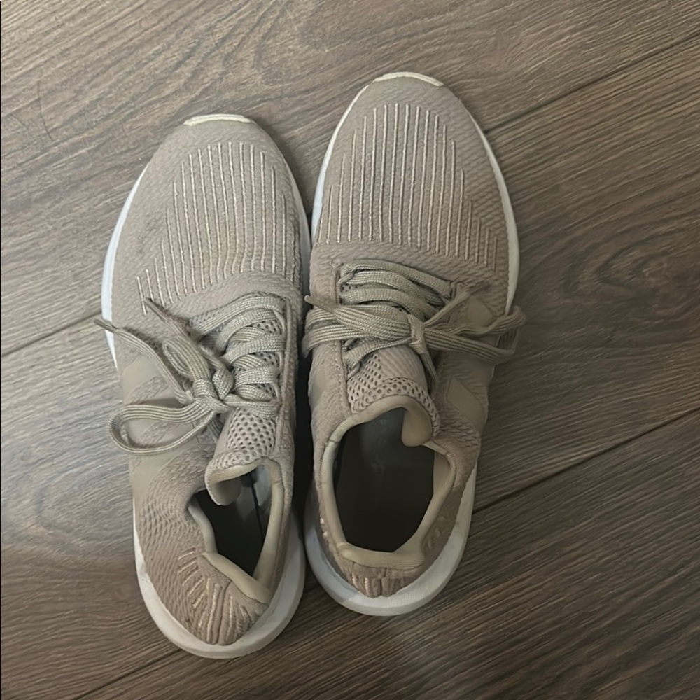 Adidas Taupe Knit Sneakers